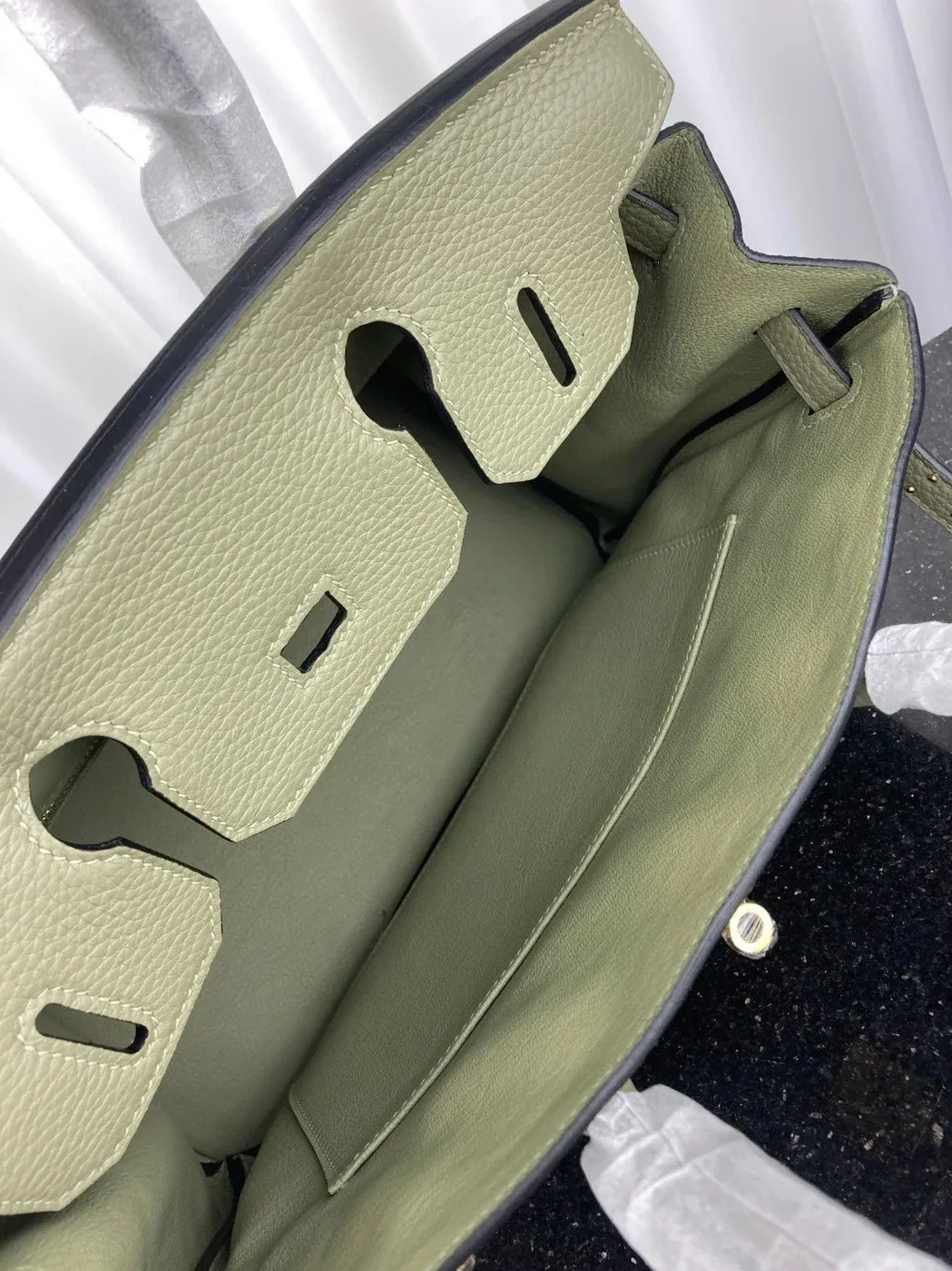 Hermes Birkin 30 Top Handle Bag in Green Moss Gold Hardware Hermes Birkin 30 Top Handle Bag in Green Moss Gold Hardware