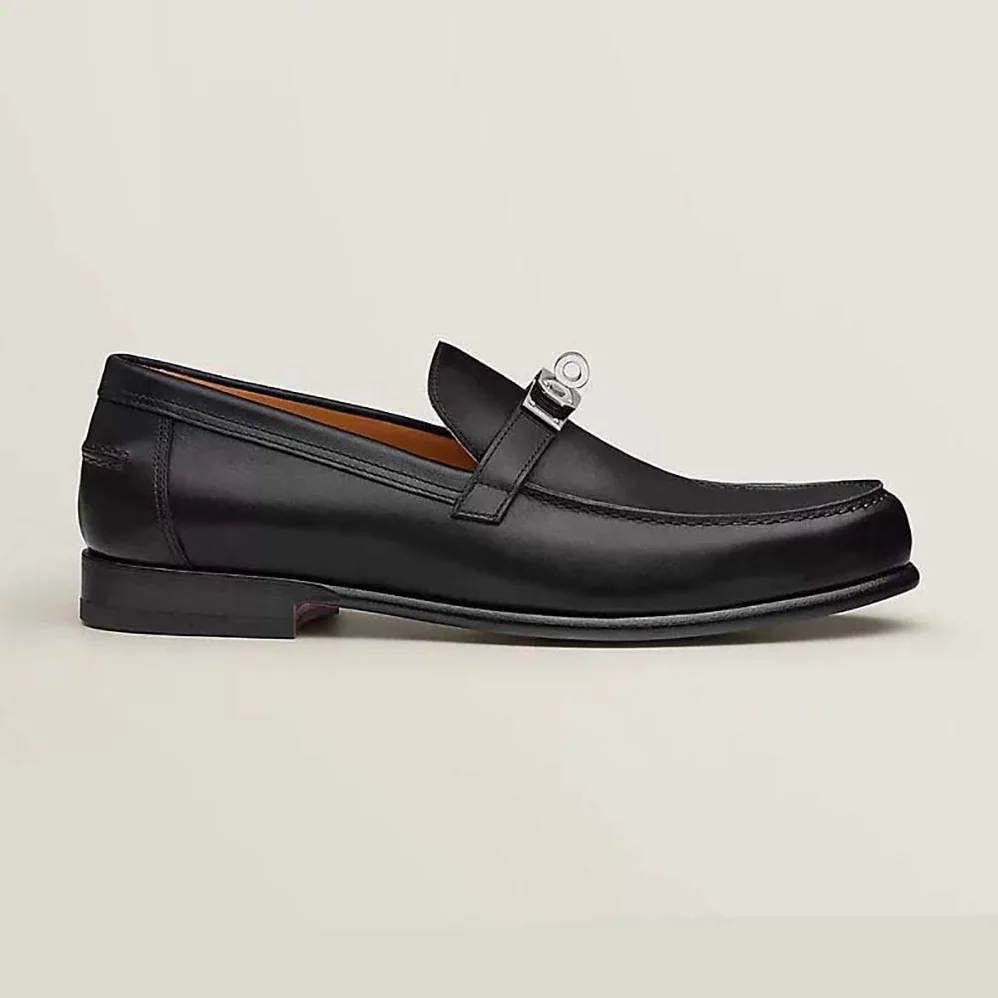 Hermes Gregoire Loafer in Calfskin for Men in Black