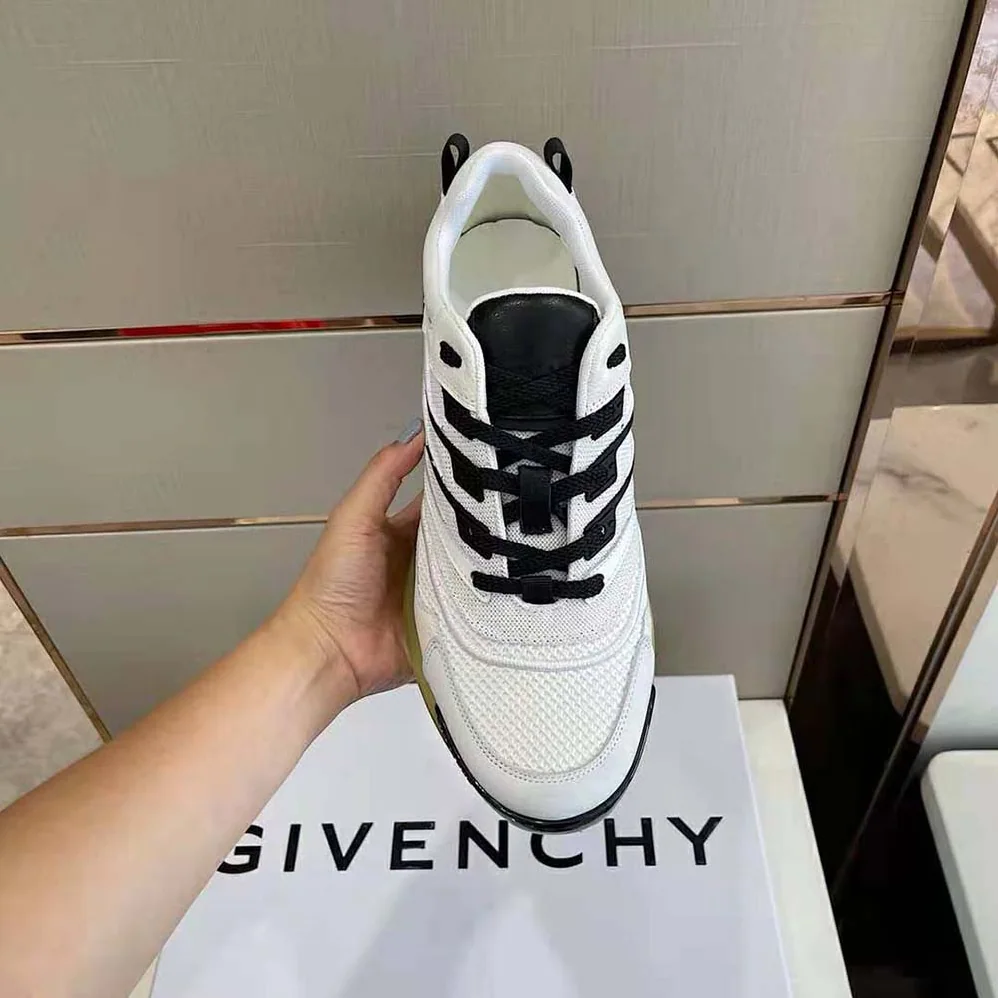 Givenchy Giv 1 Sneakers in Leather and Mesh for Unisex in White Givenchy Giv 1 Sneakers in Leather and Mesh for Unisex in White