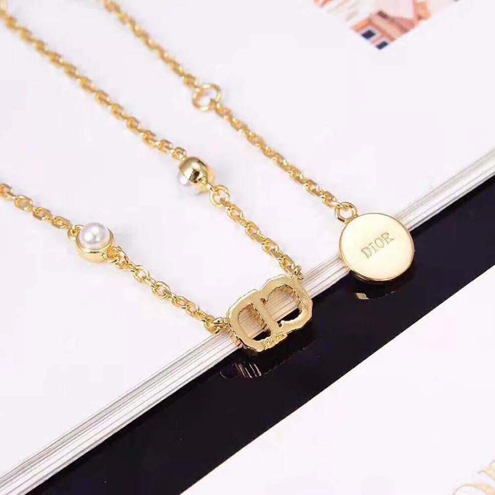 Dior Clair D Lune Necklace Gold for Women in Finish Metal