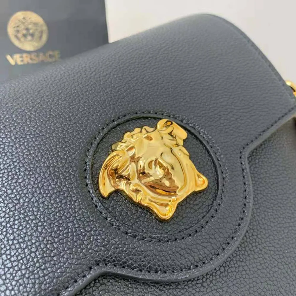 Versace La Medusa Shoulder Bag for Women in Black Versace La Medusa Shoulder Bag for Women in Black