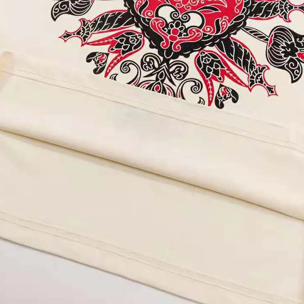Dior T-Shirt Ecru Cotton Jersey and Linen with Dior Bandana Motif for Women