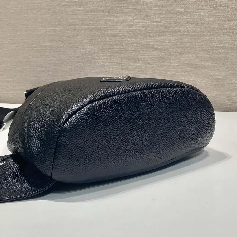 Prada Cross Leather Bag for Men in Black