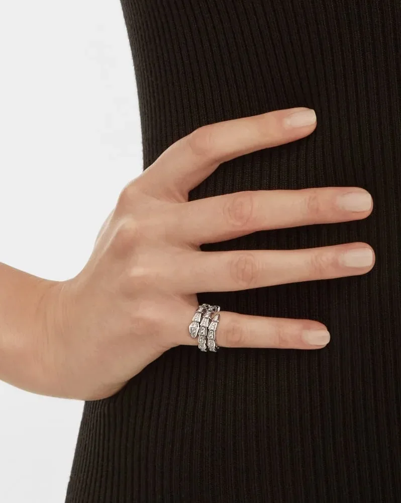 Bvlgari Serpenti Viper Ring White Gold