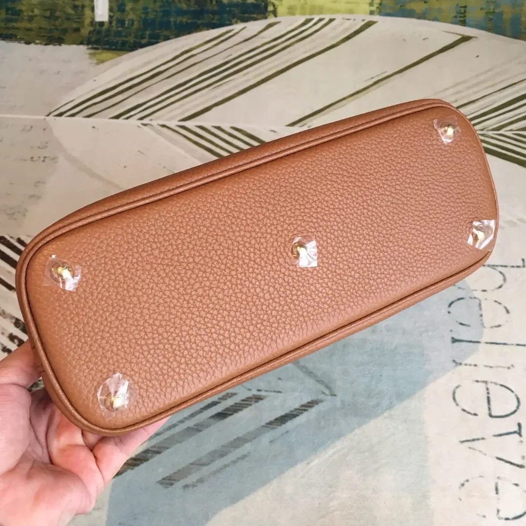 Hermes Bolide Bag Brown Silver Toned Hardware /