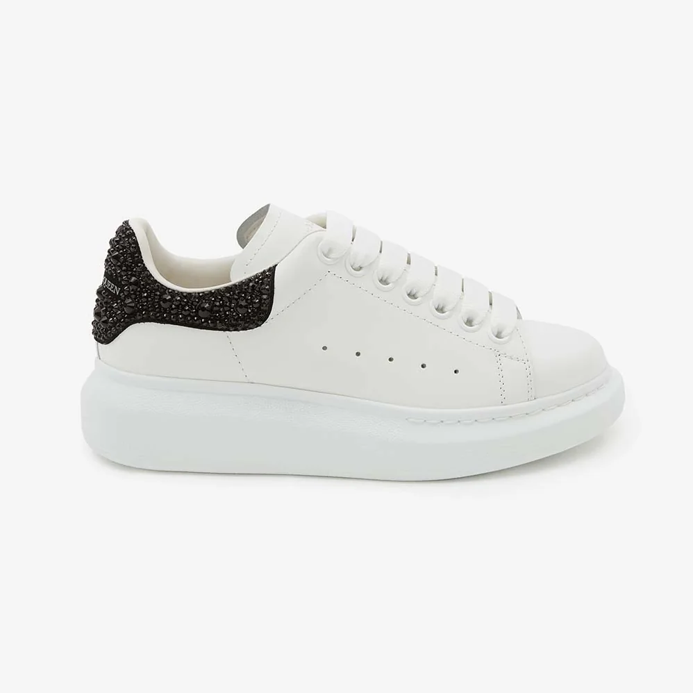 Alexander Mcqueen White Smooth Calf Leather Oversized Sneaker for Women