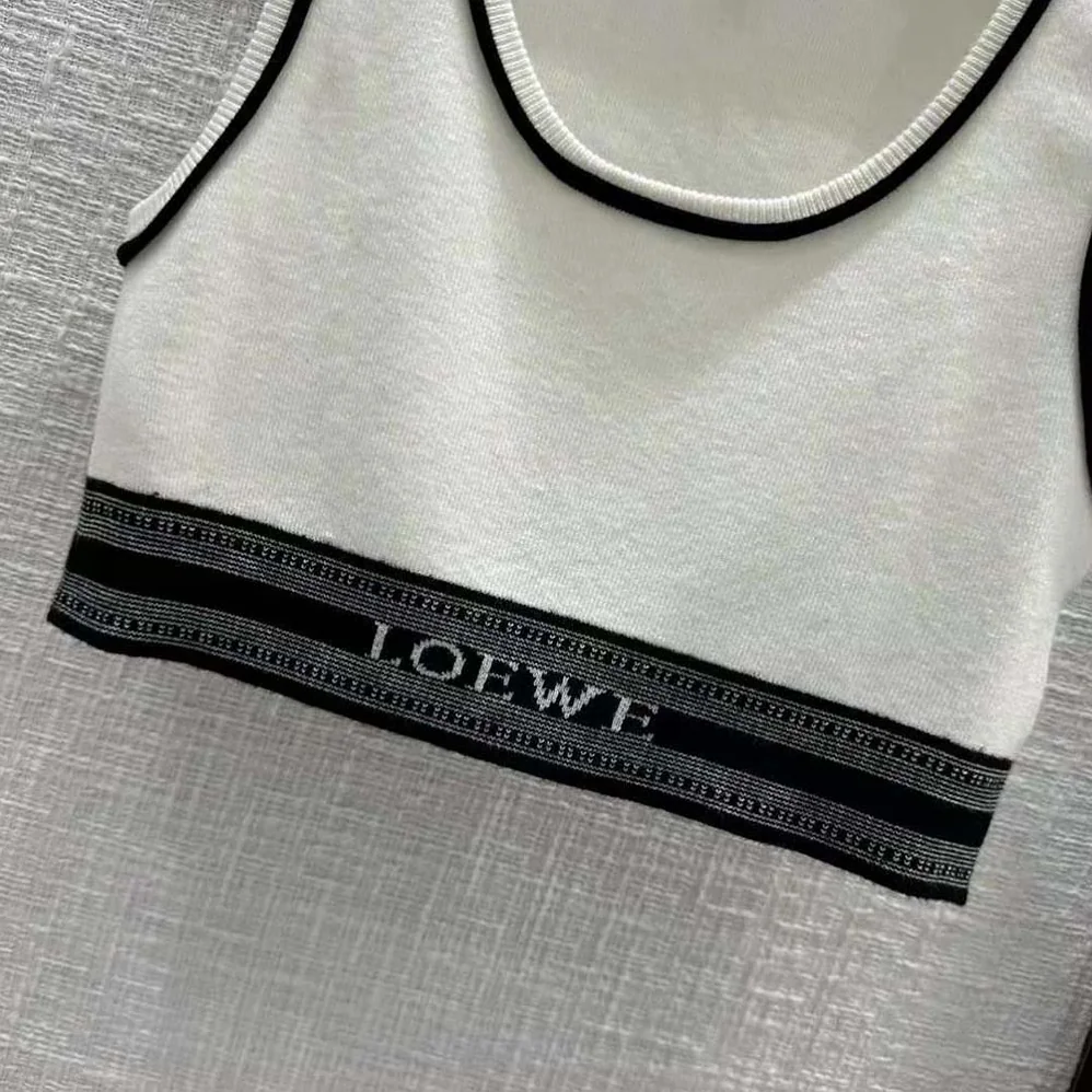 Loewe Cropped Tank Top in Viscose for Women in White