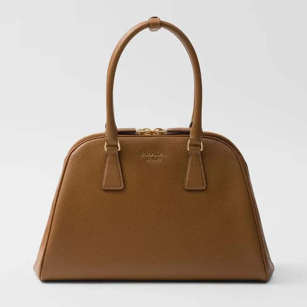 Prada Medium Saffiano Leather Bag for Women in Brown