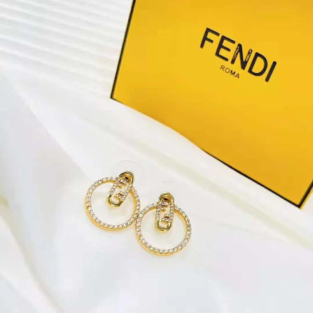 Fendi Hoop Earrings with Fendi O'Lock Motif for Women