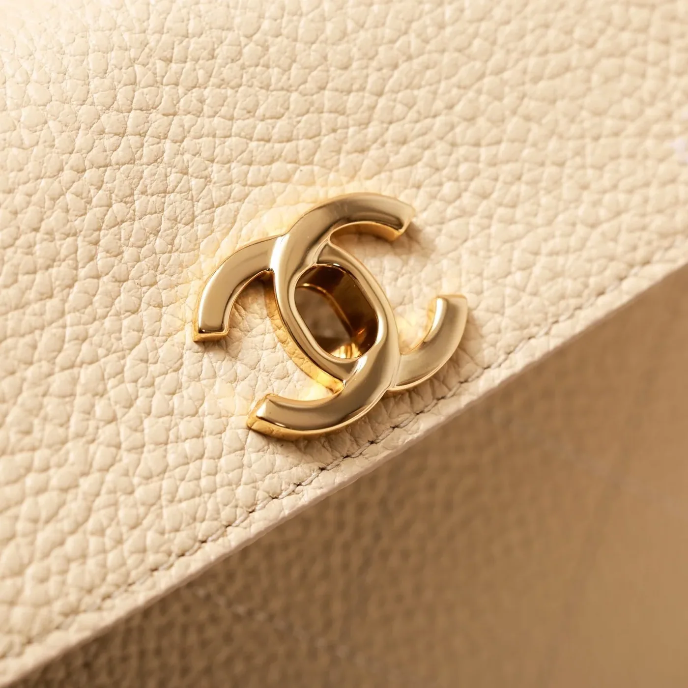 Chanel Small Shopping Shoulder Bag in Light Beige Gold Hardware Chanel Small Shopping Shoulder Bag in Light Beige Gold Hardware