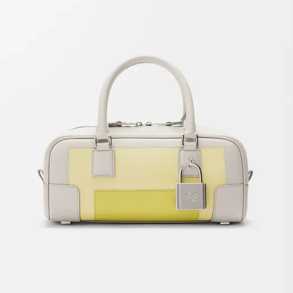 Loewe Amazona 23 Cropped Bag in Nappa Calfskin for Women in Pale Grey Loewe Amazona 23 Cropped Bag in Nappa Calfskin for Women in Pale Grey