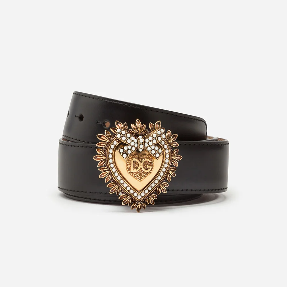 Dolce Gabbana D&G Devotion Belt in Lux Leather for Women