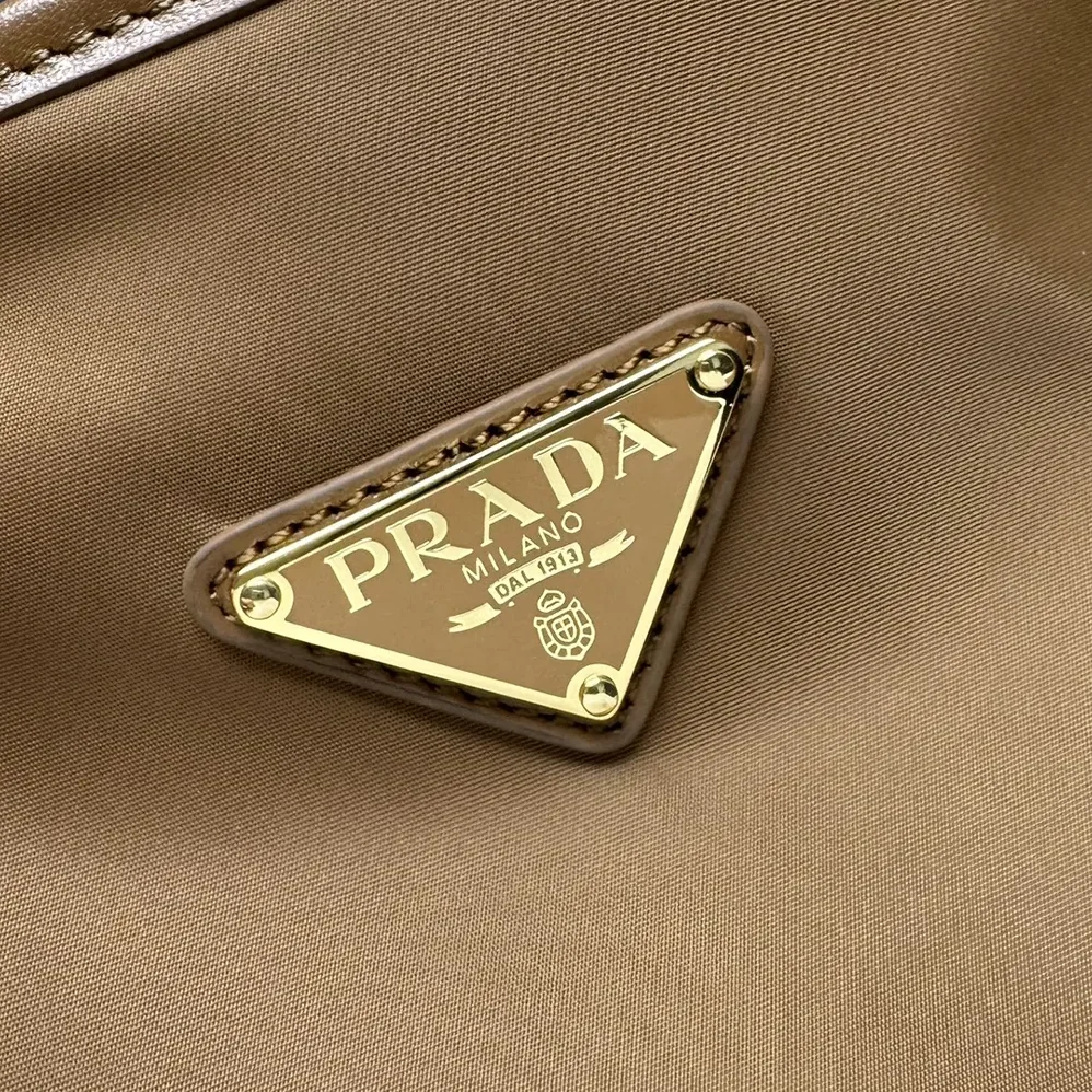 Prada Mariner Large Re-Nylon Shoulder Bag for Women in Brown