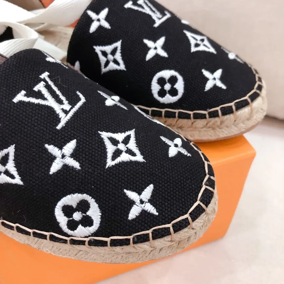 Louis Vuitton Starboard Flat Espadrille Black for Women