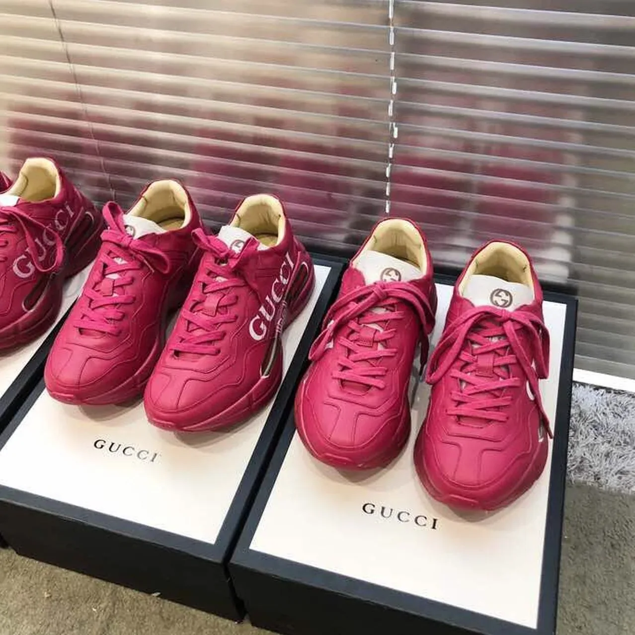 Gucci Rhyton Gucci Logo Sneaker Pink for Women Gucci Rhyton Gucci Logo Sneaker Pink for Women
