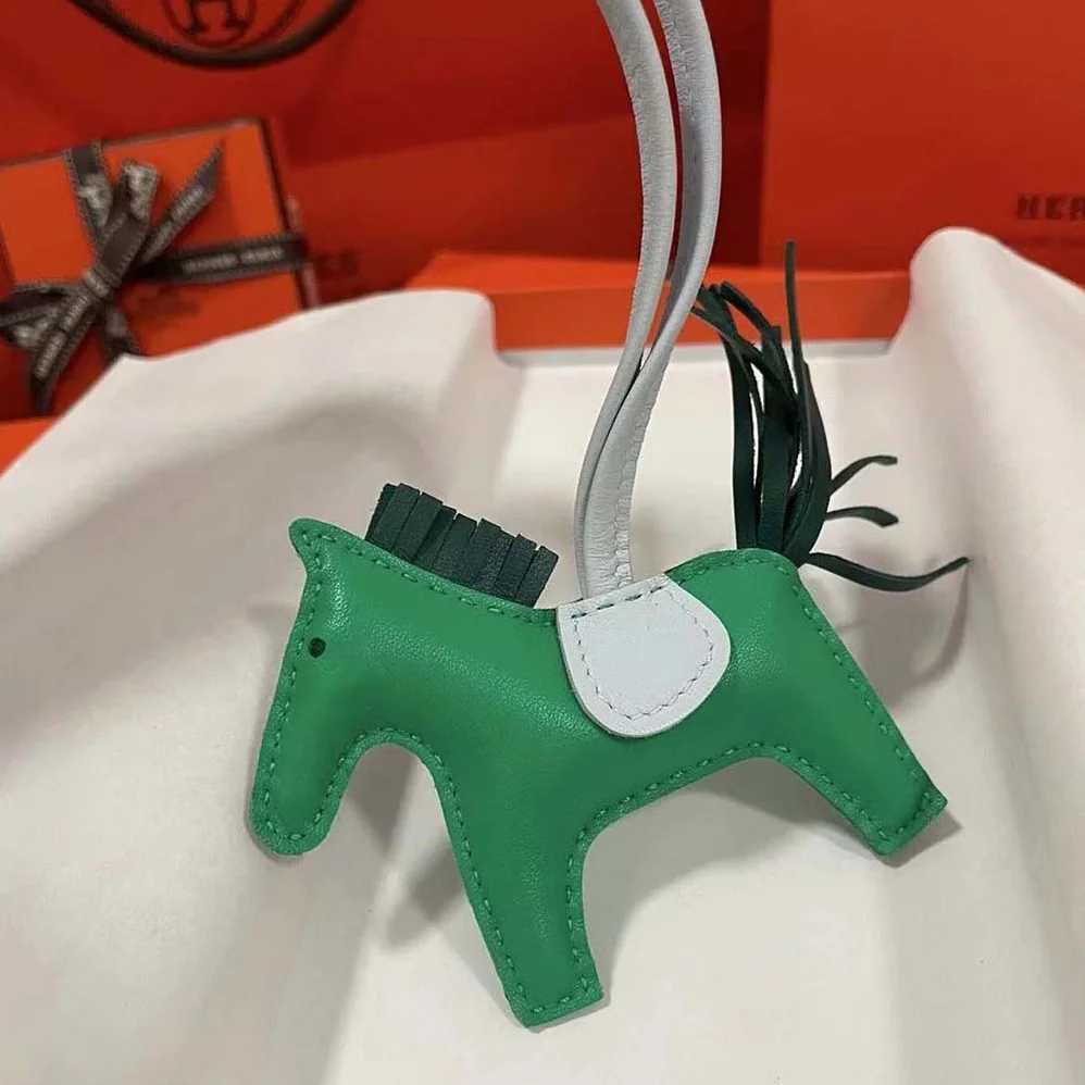 Hermes Rodeo MM Charm for Unisex in Green