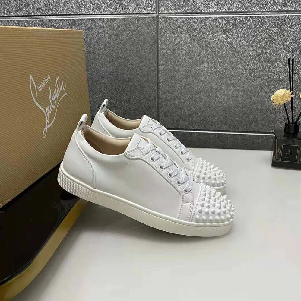 Christian Louboutin Louis Junior Spikes for Men in White