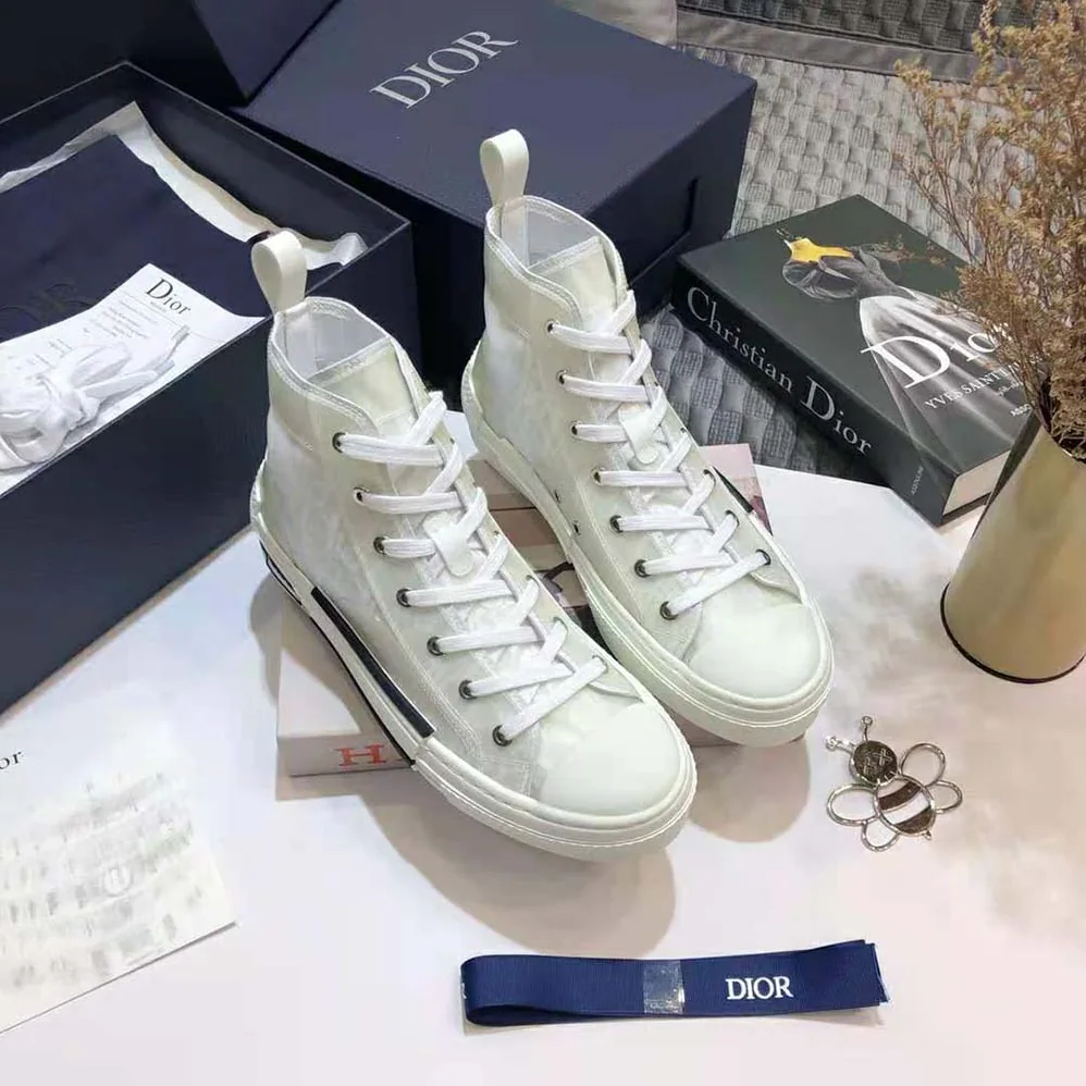Dior B23 High-Top Sneaker White Dior Oblique Canvas for Men