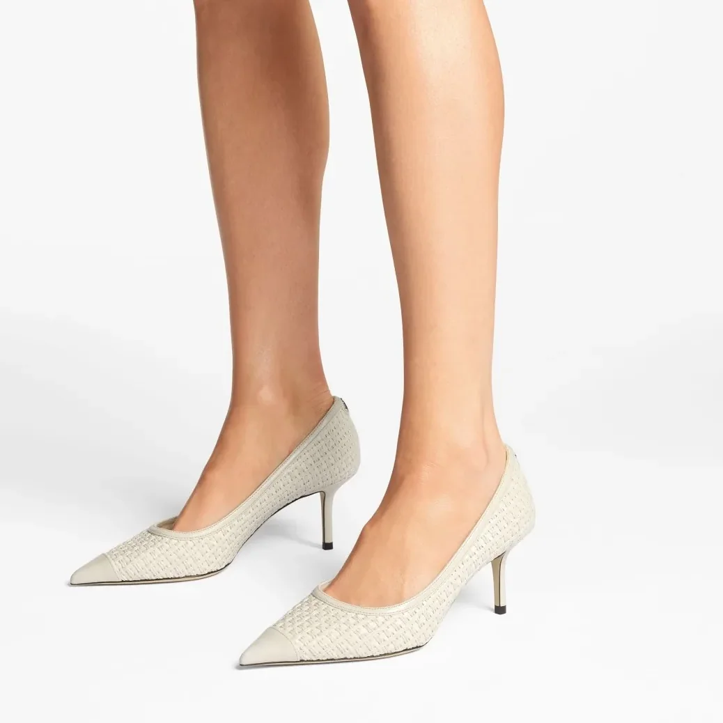 Jimmy Choo Love 65 Raffia And Leather Pumps Latte LOVE65JVZ Jimmy Choo Love 65 Raffia And Leather Pumps Latte LOVE65JVZ