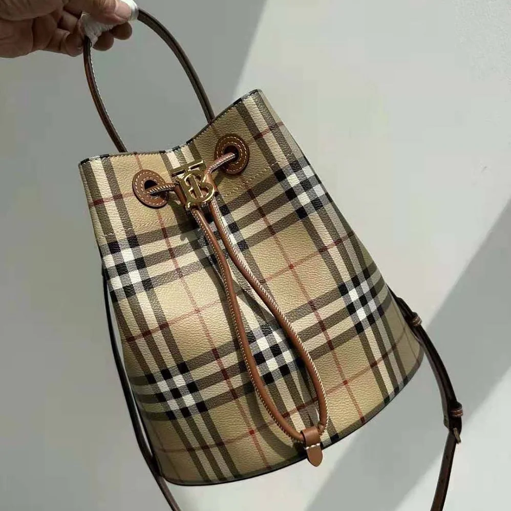 Burberry Small TB Bucket Bag for Women in Brown