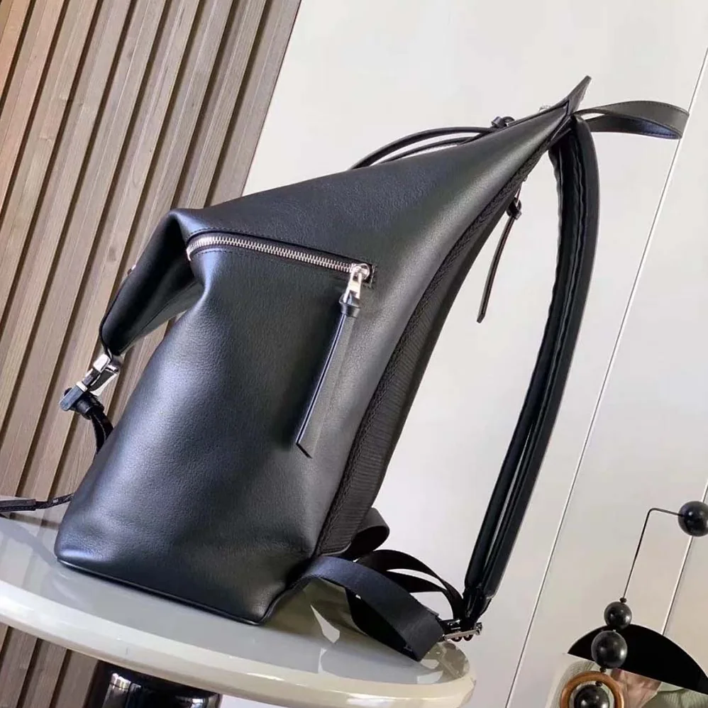 Loewe Convertible Backpack in Classic Calfskin for Men in Black