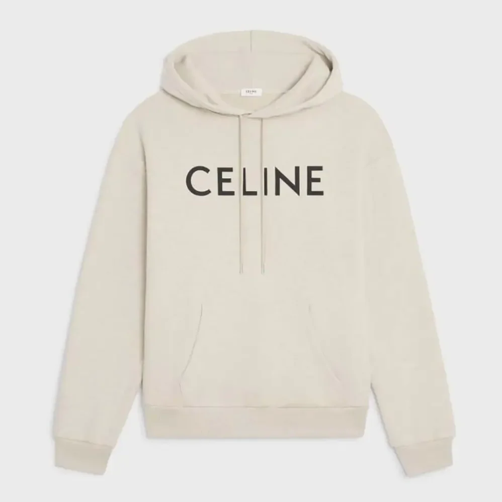 Celine Loose Hoodie in Cotton Fleece for Men Celine Loose Hoodie in Cotton Fleece for Men