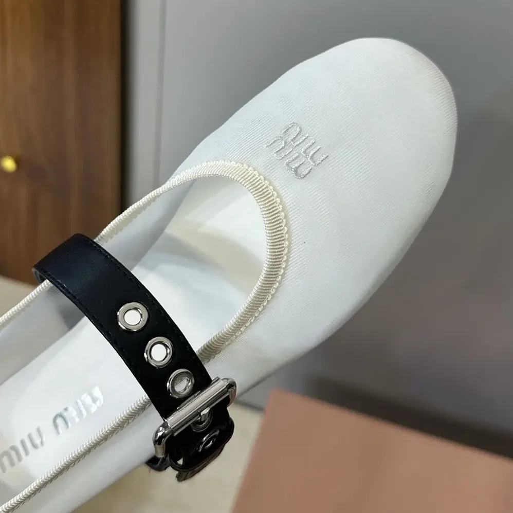 Miu Miu Mesh Fabric Ballerinas for Women