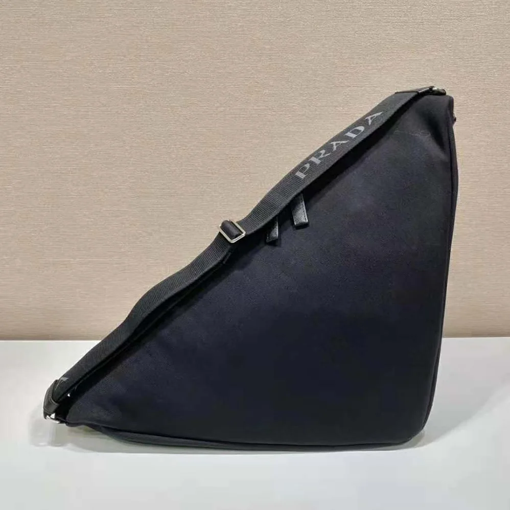 Prada Canvas Prada Triangle Bag for Women in Black Prada Canvas Prada Triangle Bag for Women in Black