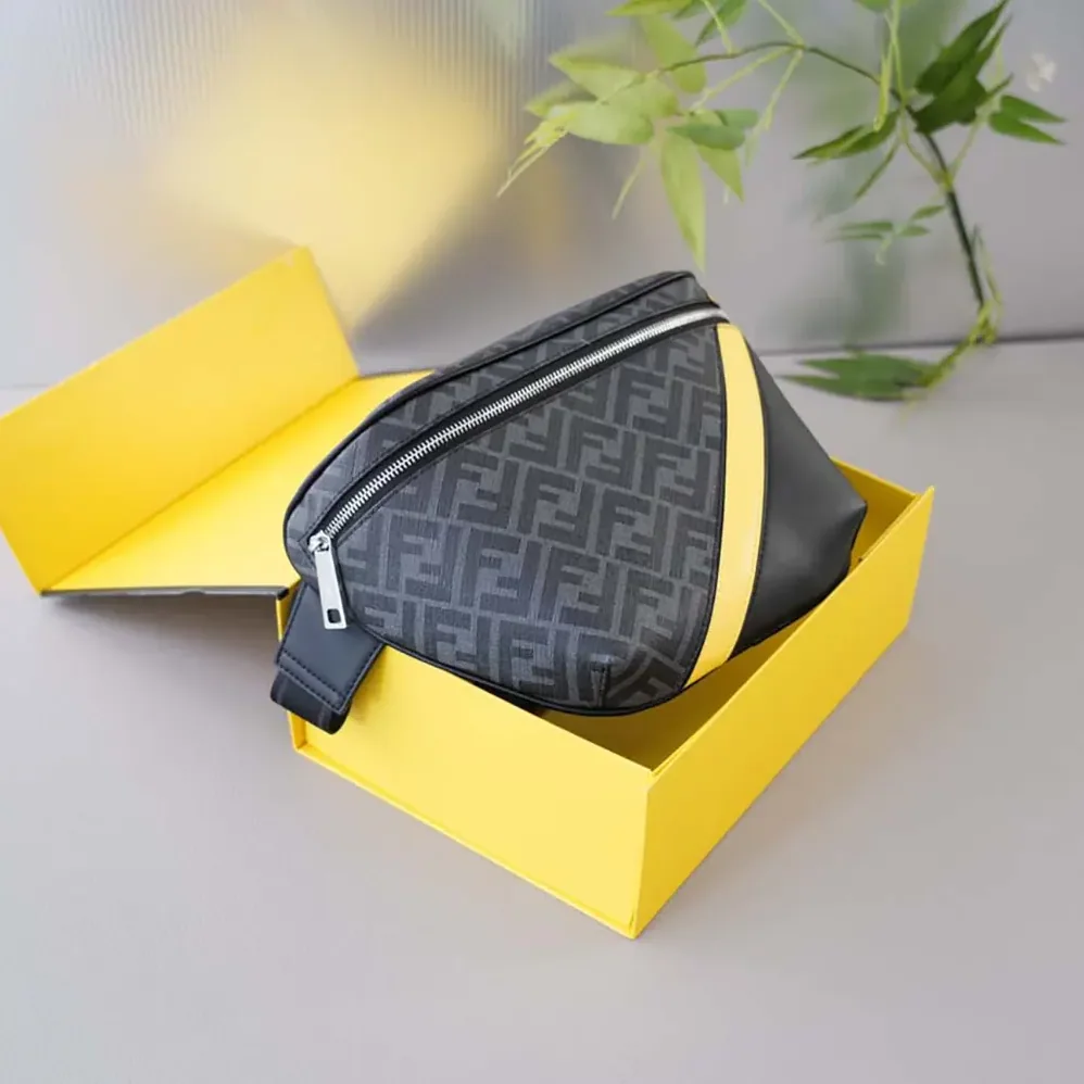 Fendi Diagonal Belt Bag Gray Fabric Belt Bag for Men in Yellow Fendi Diagonal Belt Bag Gray Fabric Belt Bag for Men in Yellow