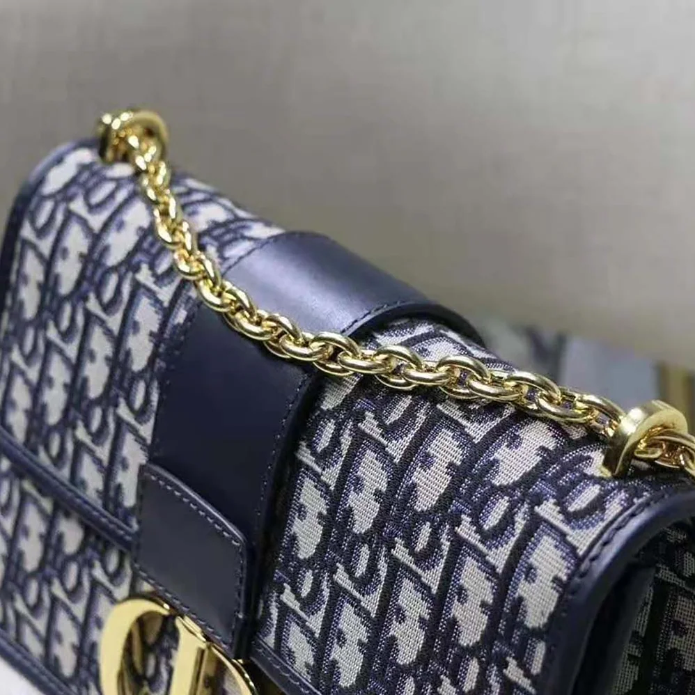 Dior 30 Montaigne Chain Bag Blue Dior Oblique Jacquard for Women Dior 30 Montaigne Chain Bag Blue Dior Oblique Jacquard for Women