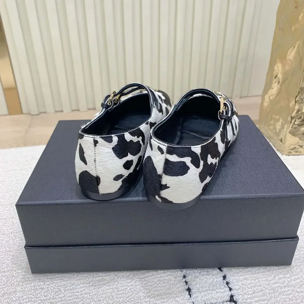 Prada Printed Leather Ballerinas for Women Prada Printed Leather Ballerinas for Women