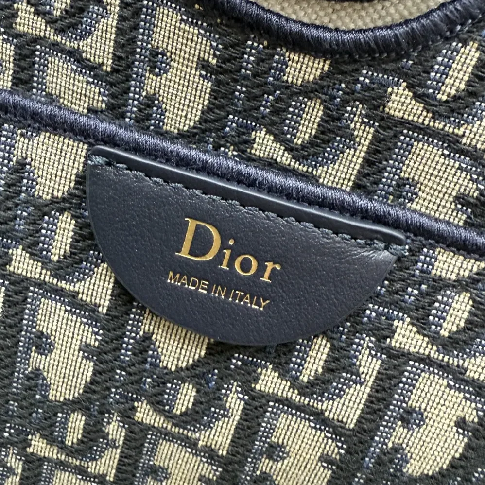 Dior Medium Shopping Bag Blue Dior Oblique Jacquard for Women