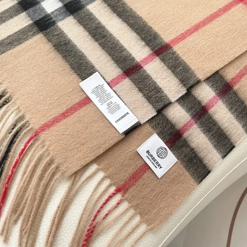 Burberry Check Cashmere Scarf for Unisex in Beige