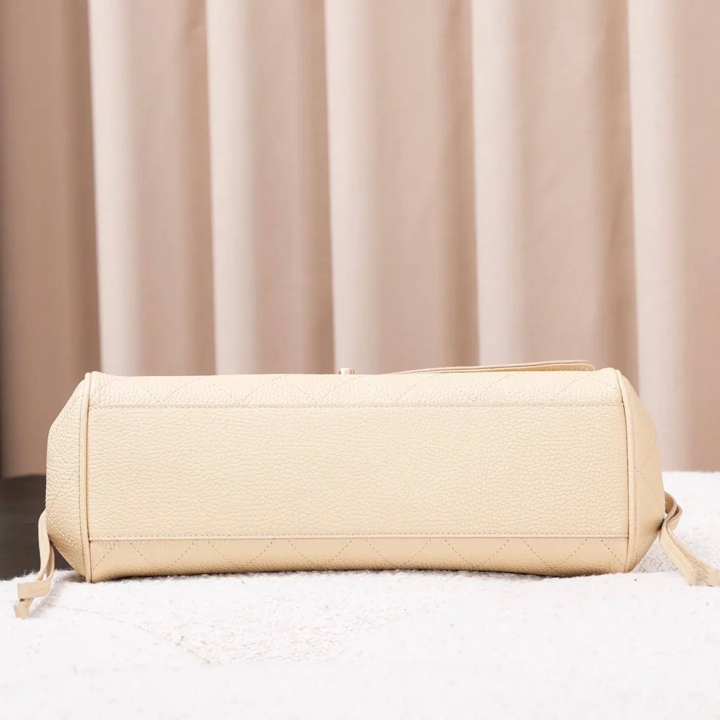 Chanel Small Shopping Shoulder Bag in Light Beige Gold Hardware Chanel Small Shopping Shoulder Bag in Light Beige Gold Hardware