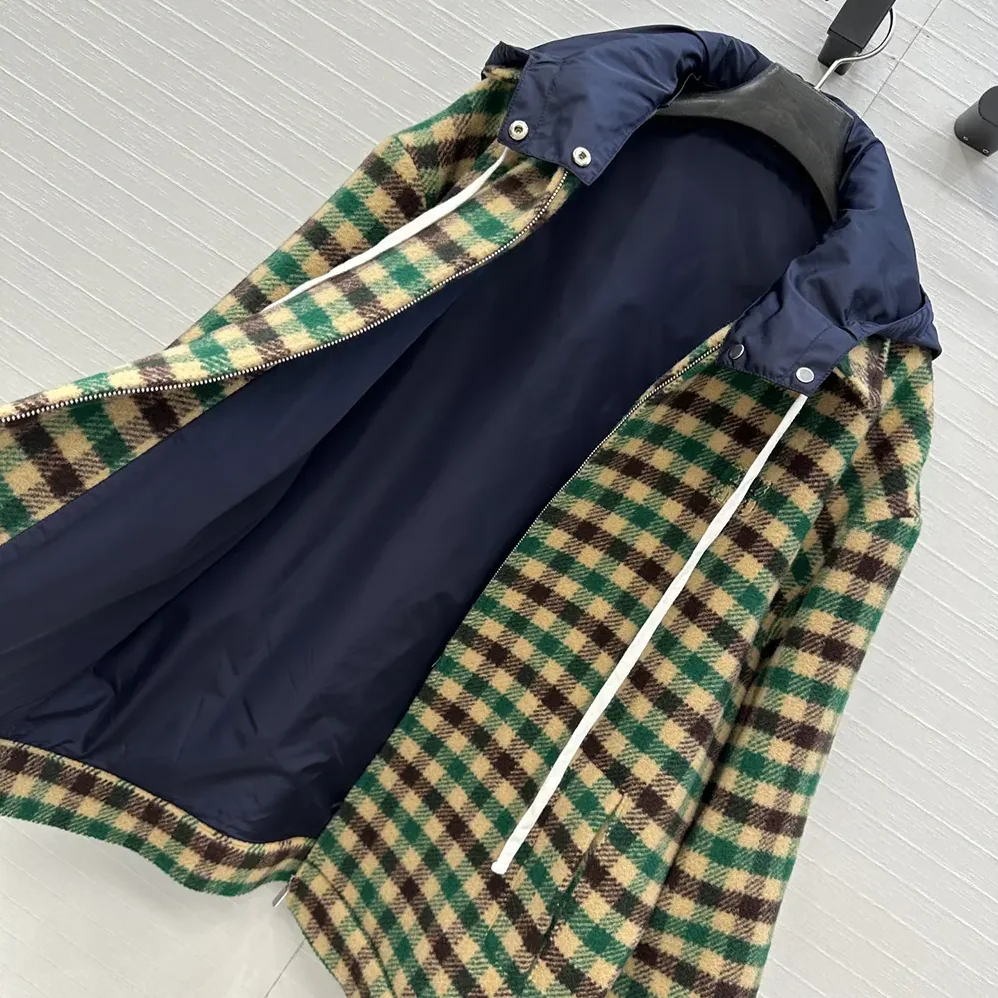 Miu Miu Gingham Check And Technical Fabric Jacket for Women