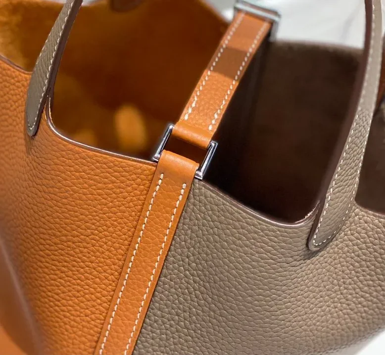Hermes Picotin Lock 18 Bag Grey in Brown / Hermes Picotin Lock 18 Bag Grey in Brown /