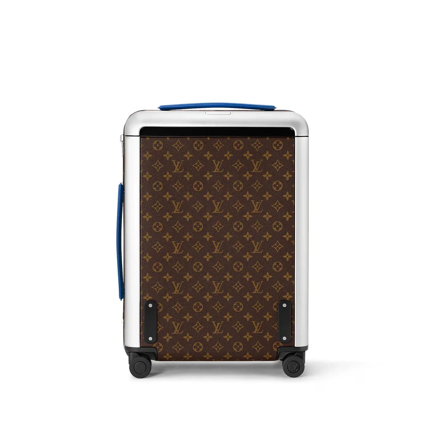 Louis Vuitton Horizon 55 Suitcase in Brown/ Blue Silver Hardware
