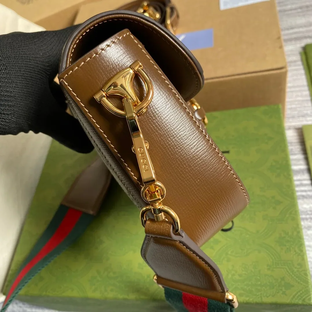 Gucci Horsebit 1955 GG Mini Bag Beige