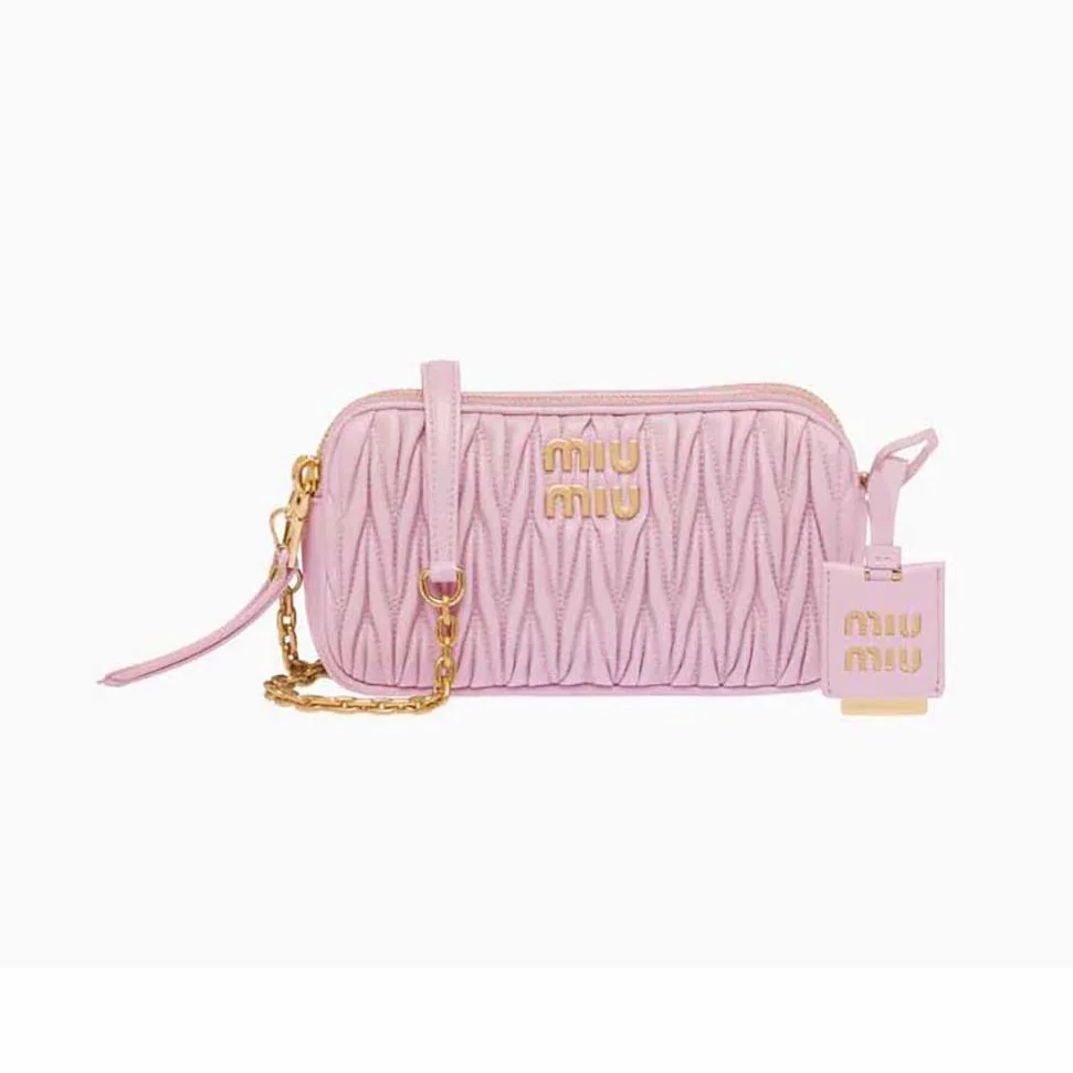 Miu Miu Matelassé Nappa Leather Mini-Bag for Women in Pink