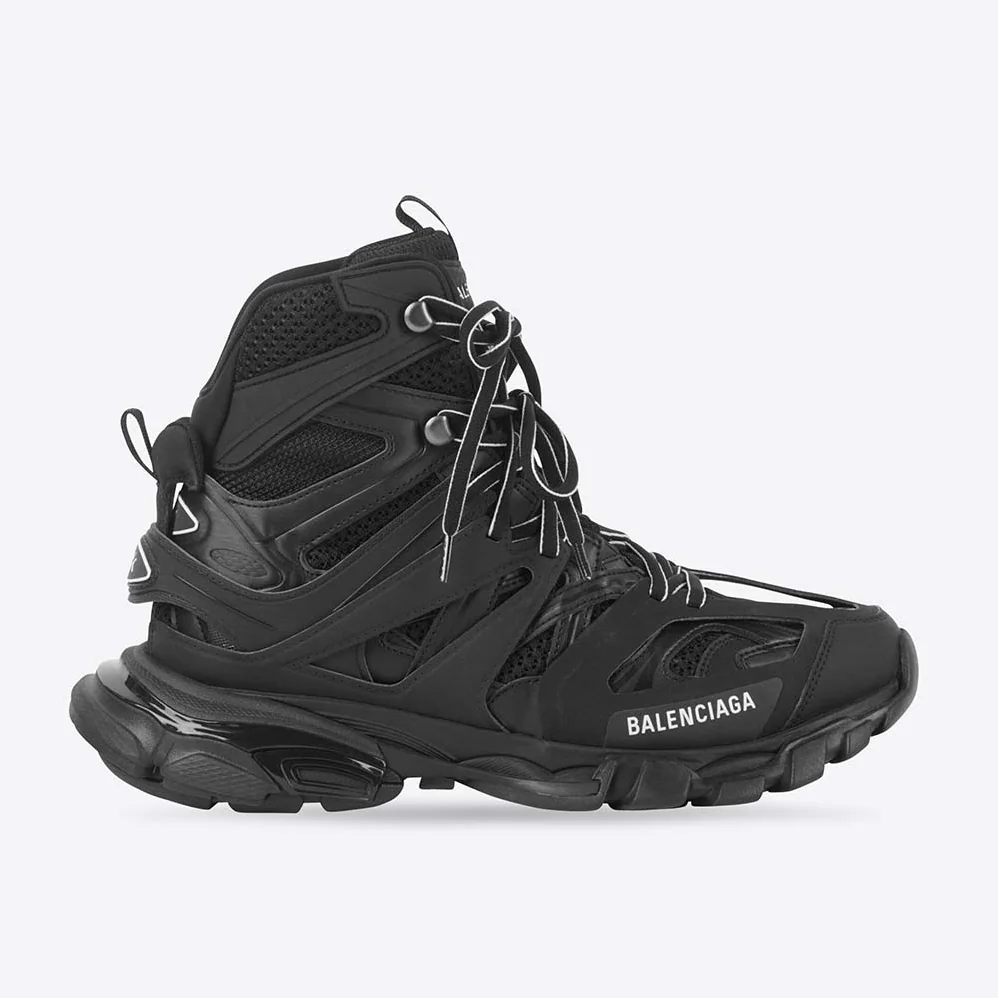 Balenciaga Track Hike Sneaker in Black Mesh and Nylon for Women