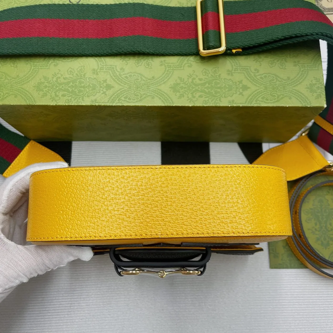 Gucci x Adidas Horsebit 1955 Mini Bag Yellow
