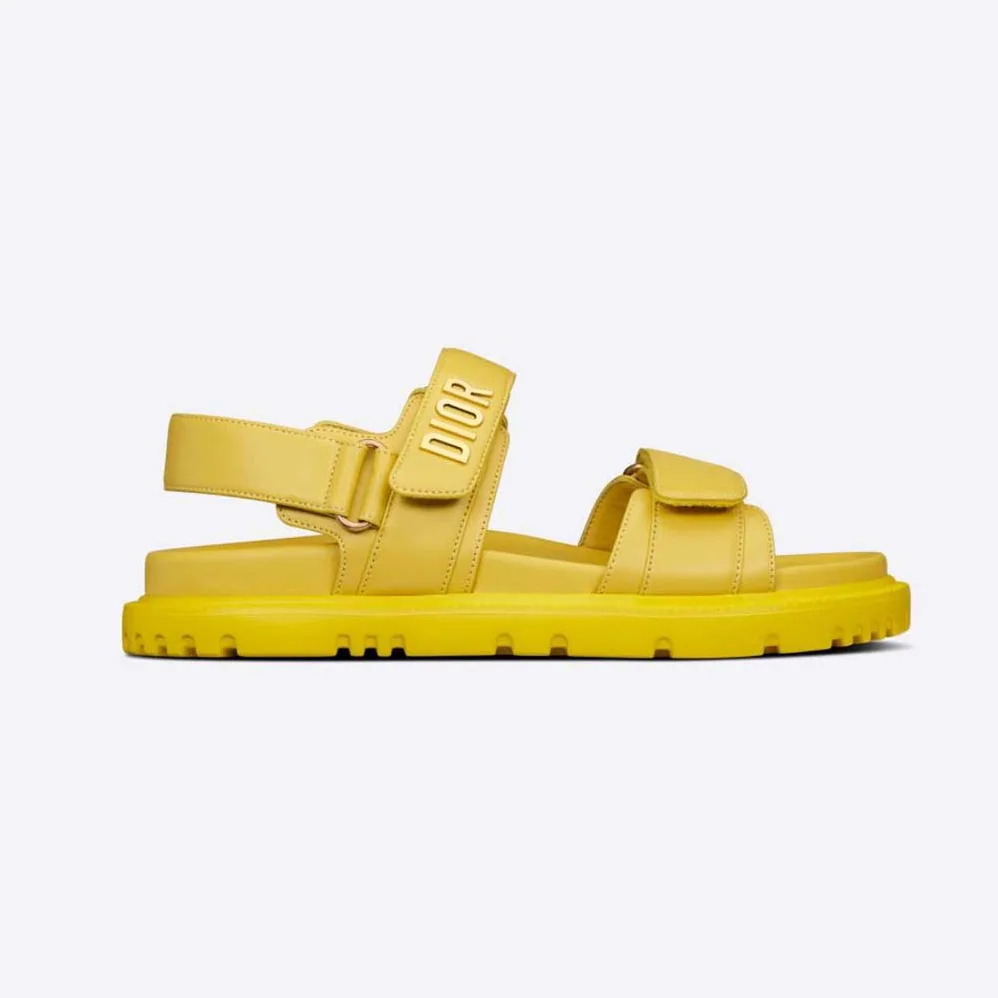 Dior Dioract Sandal Mustard Yellow Lambskin for Women Dior Dioract Sandal Mustard Yellow Lambskin for Women