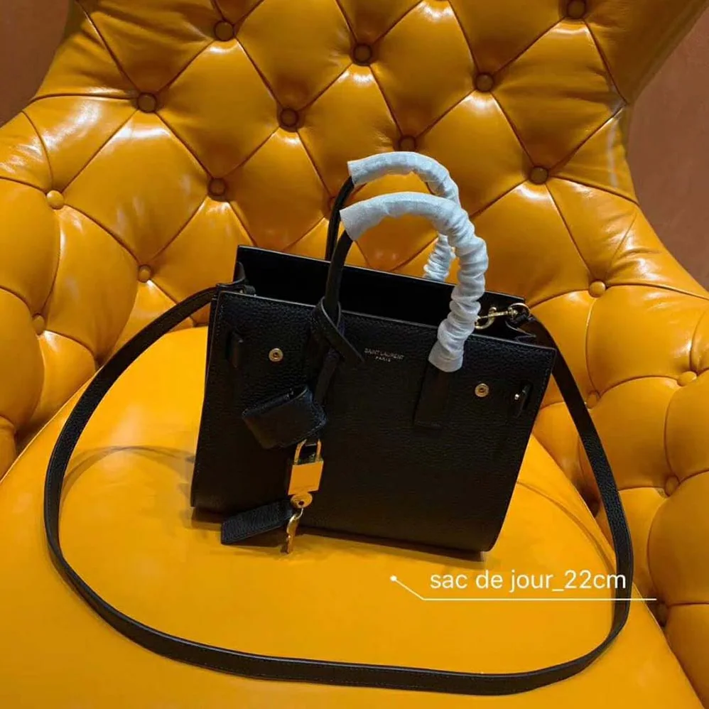 Saint Laurent YSL Classic Sac De Jour Nano Grained for Women in Black Saint Laurent YSL Classic Sac De Jour Nano Grained for Women in Black