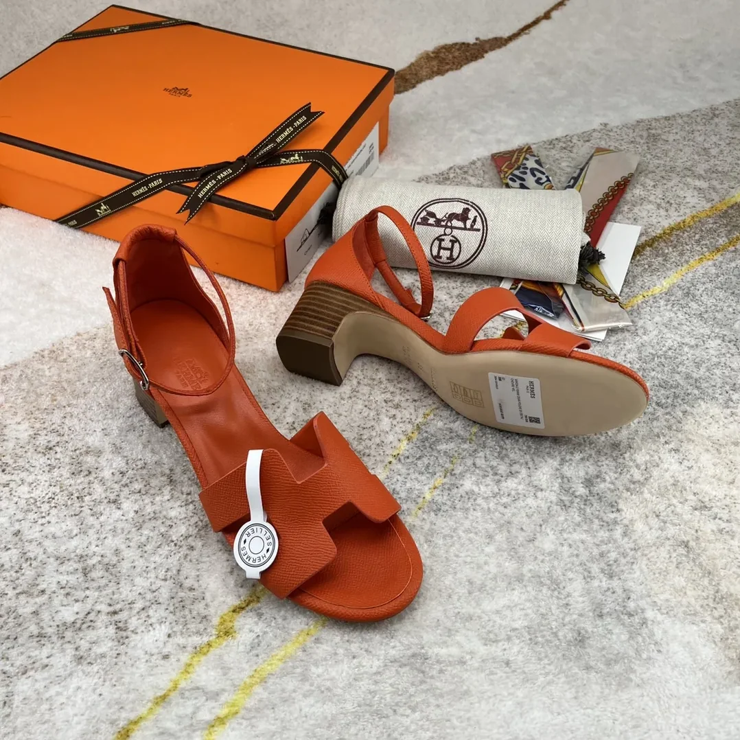 Hermes Encens 50 Sandal Orange