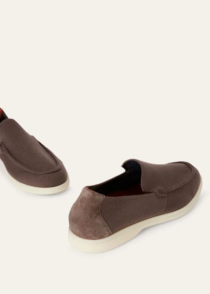 Loro Piana Summer Knitted Loafers Brown