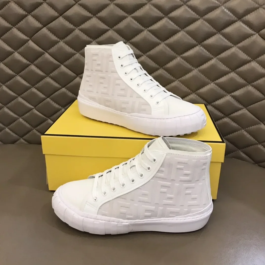Fendi Flow High Tops Sneakers White 7E1424