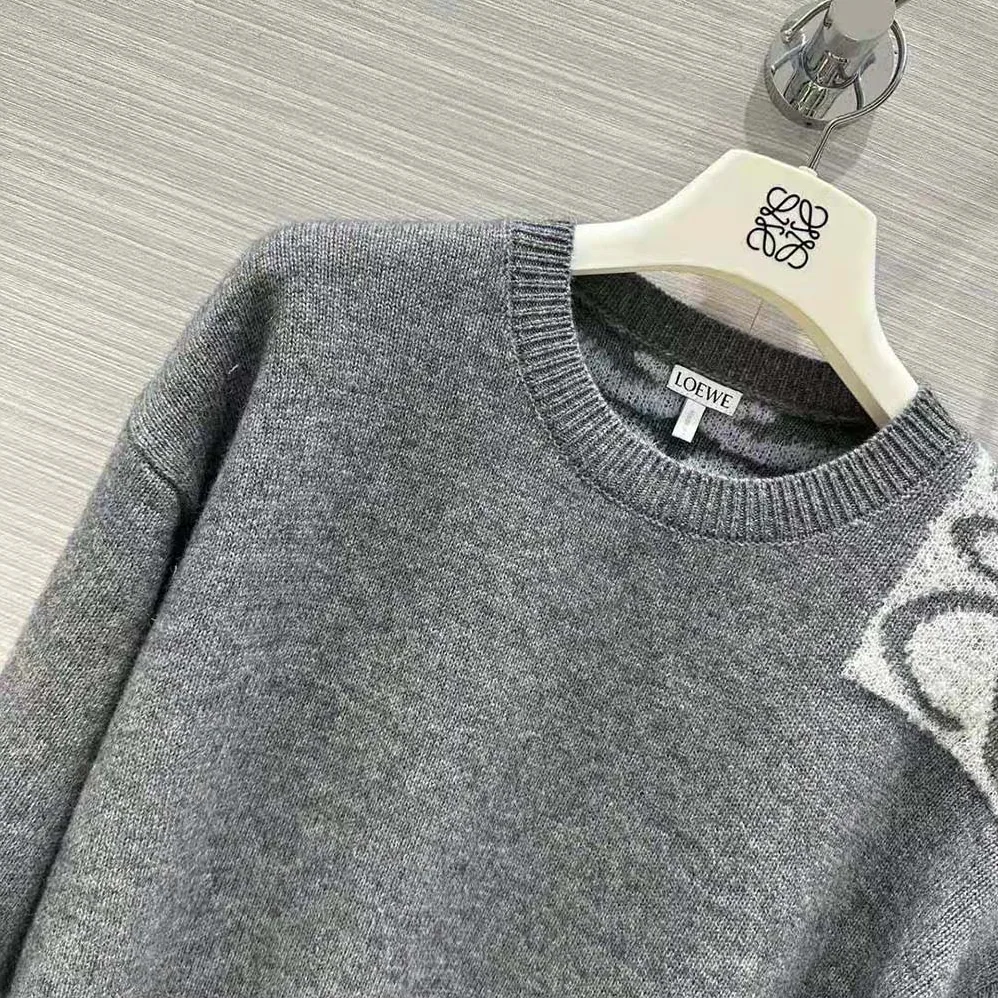 Loewe Sweater in Wool for Men in Gray Loewe Sweater in Wool for Men in Gray