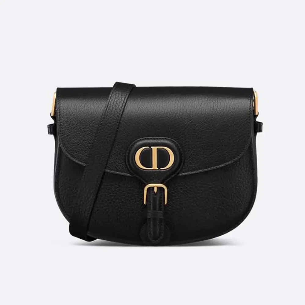 Dior Medium Dior Bobby Bag Black Grained Calfskin for Women