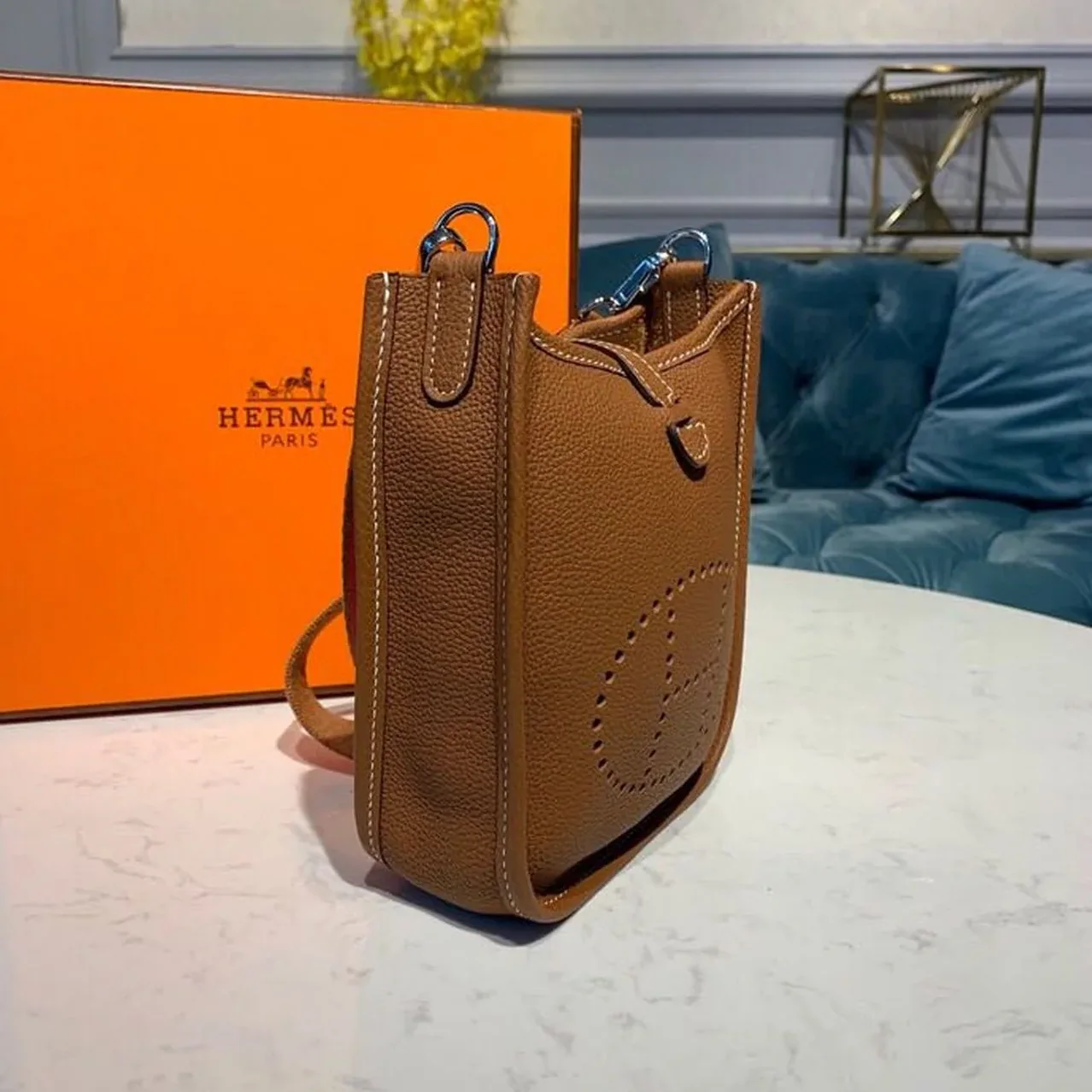 Hermes Mini Evelyne Brown / Hermes Mini Evelyne Brown /