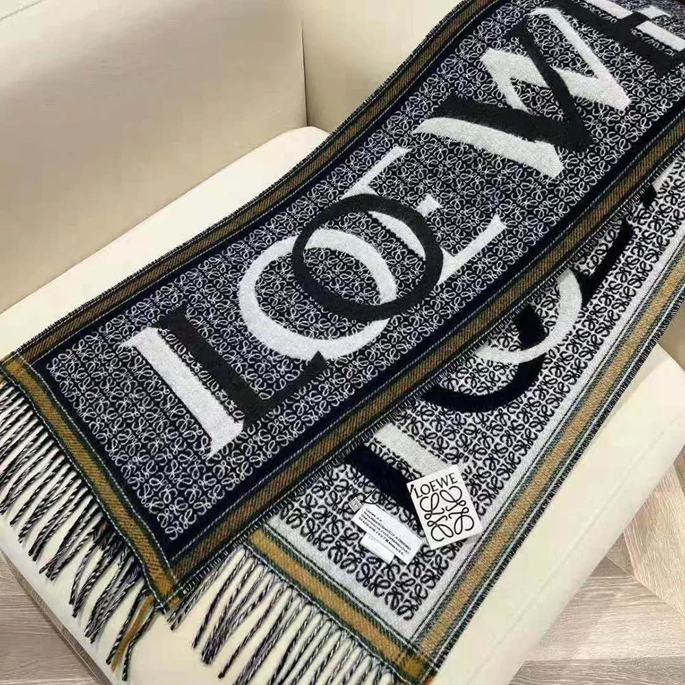 Loewe LOEWE Love Scarf in Wool and Cashmere for Unisex Loewe LOEWE Love Scarf in Wool and Cashmere for Unisex